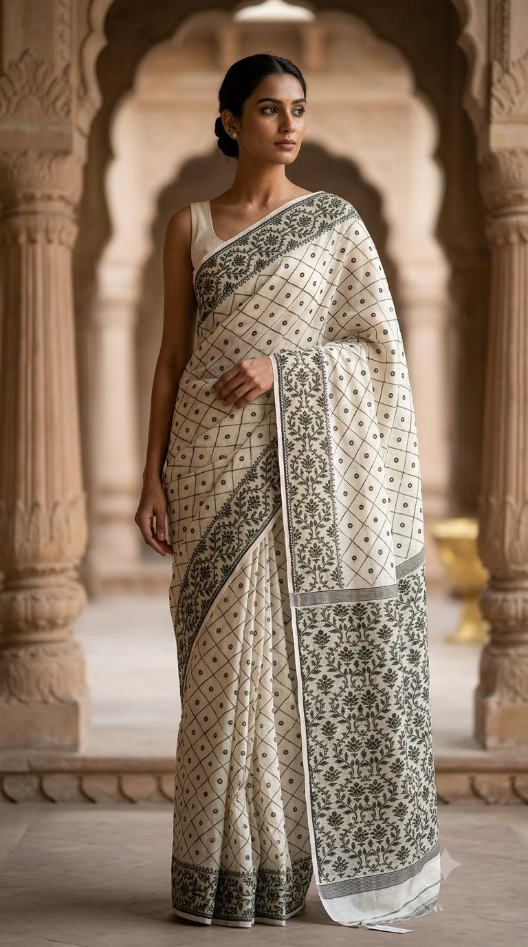 Bengal Cotton Jamdani Saree