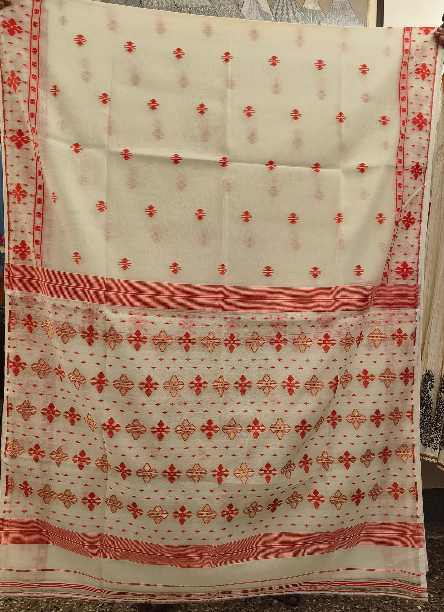 Bengal Cotton Jamdani Saree
