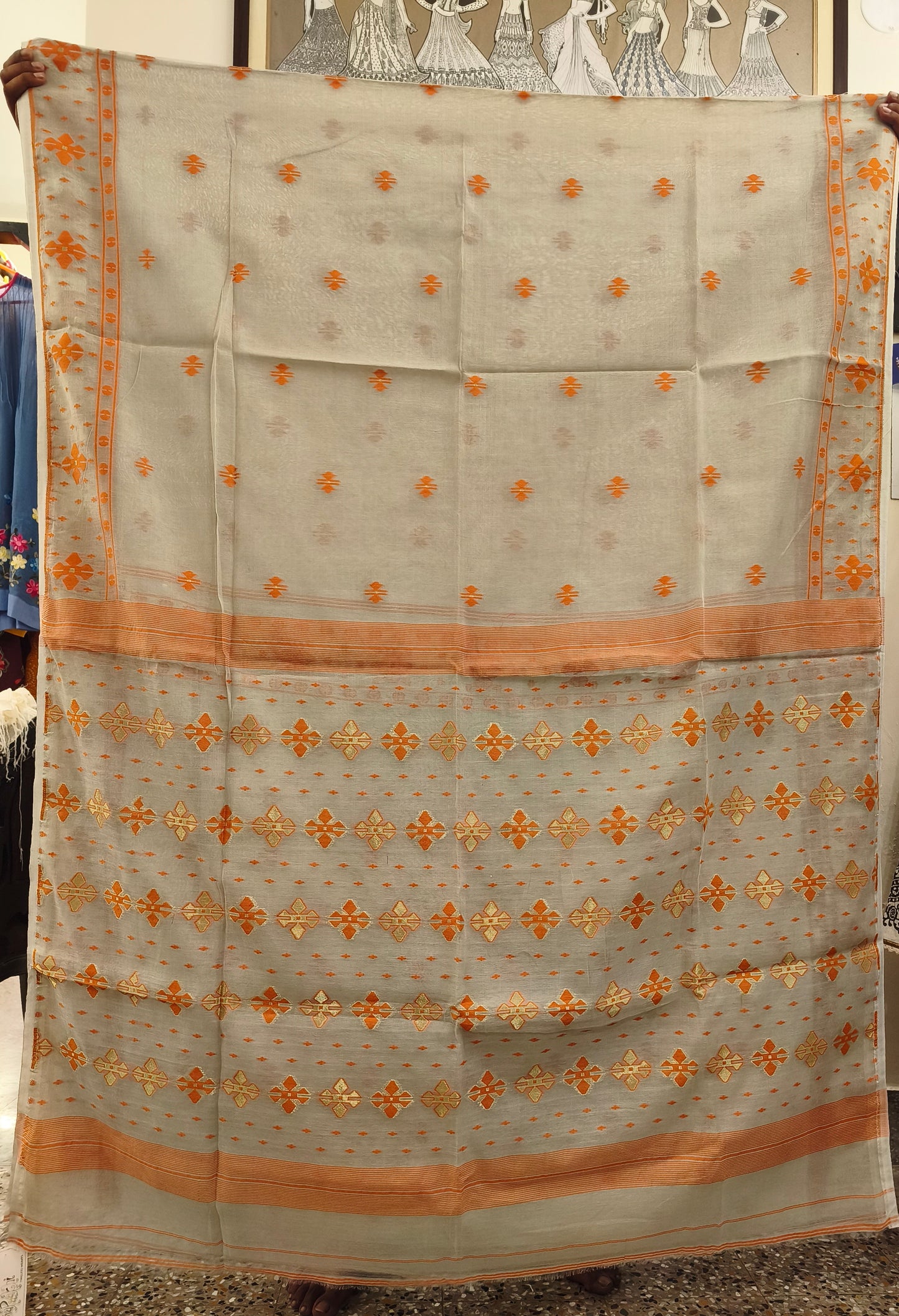 Bengal Cotton Jamdani Saree