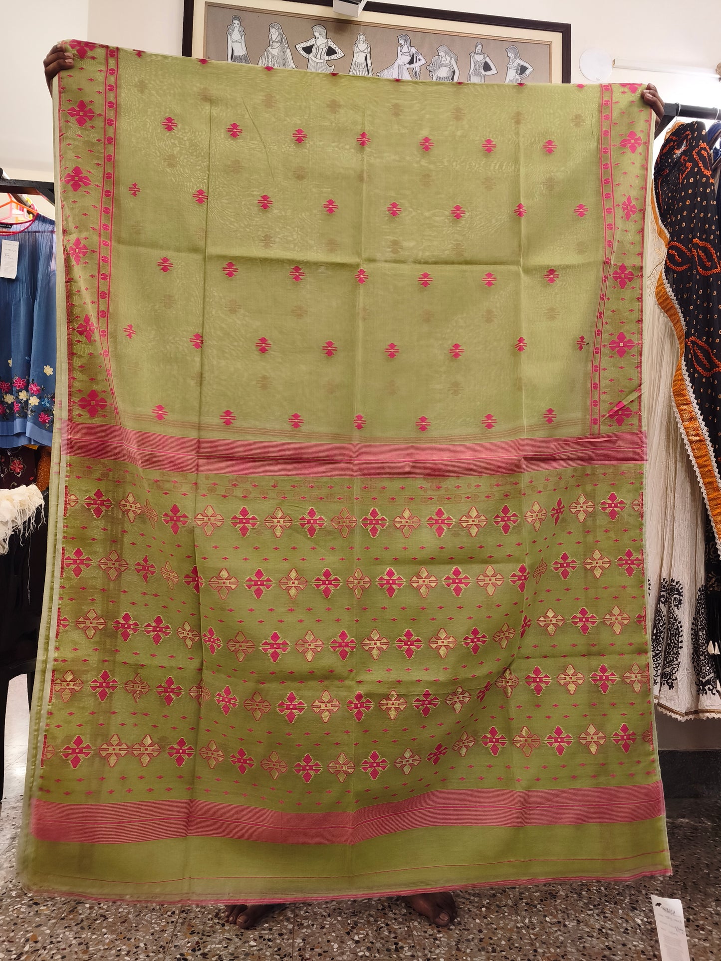 Bengal Cotton Jamdani Saree