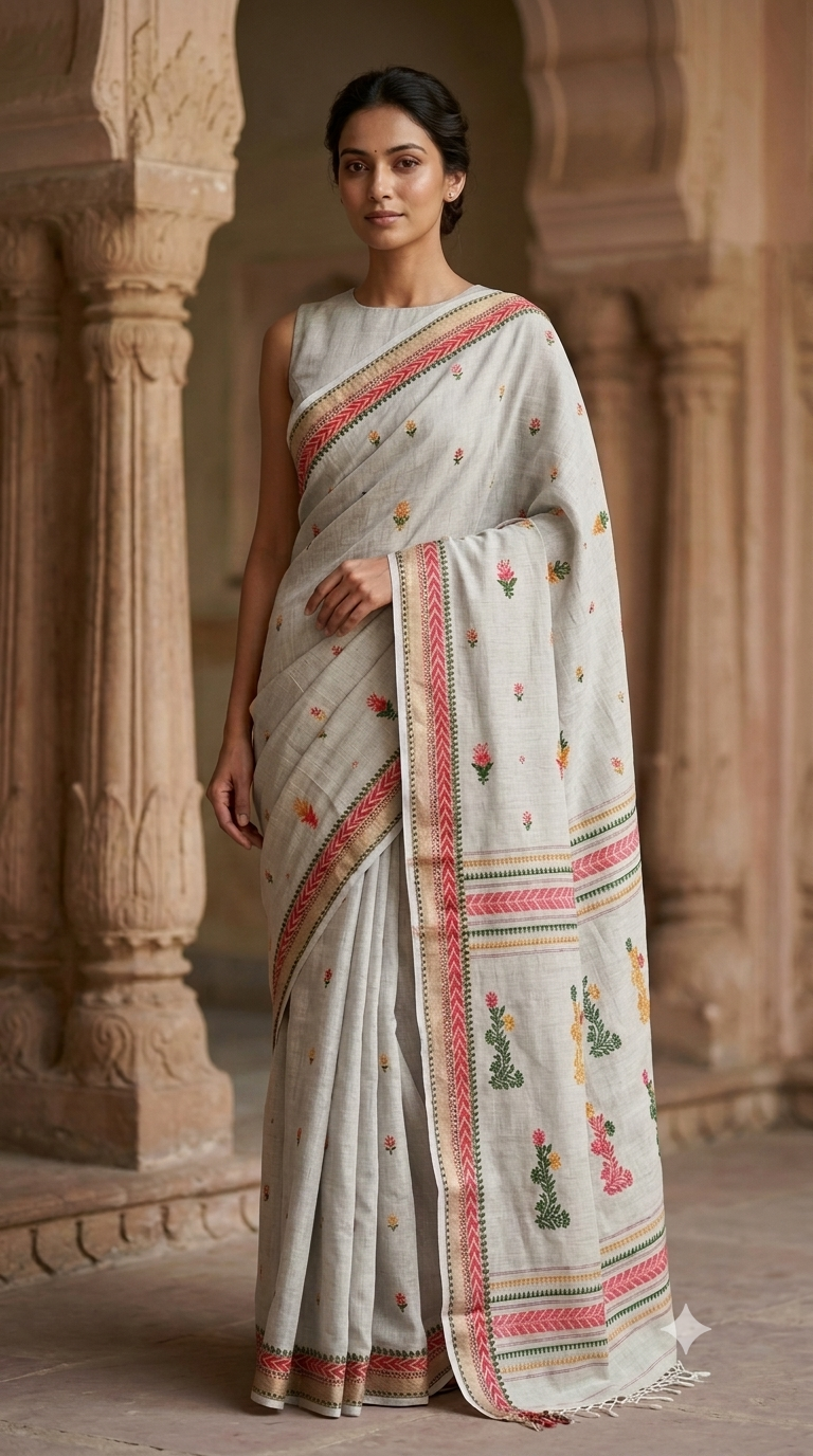 Handloom Tussar Silk Saree