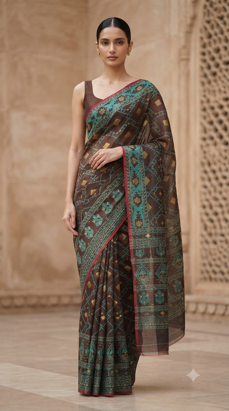 Bengal Cotton Jamdani Saree