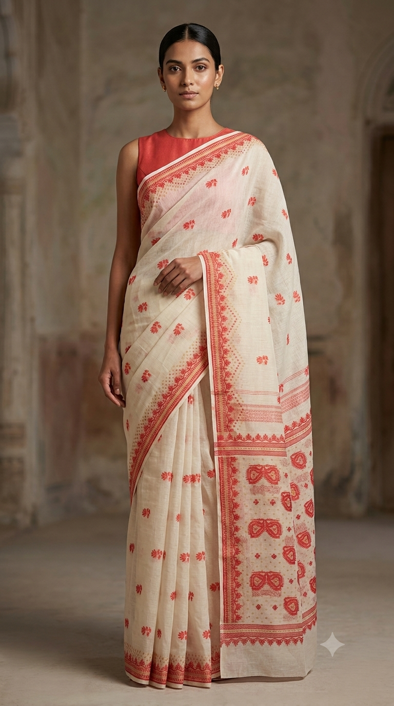 Bengal Cotton Jamdani Saree