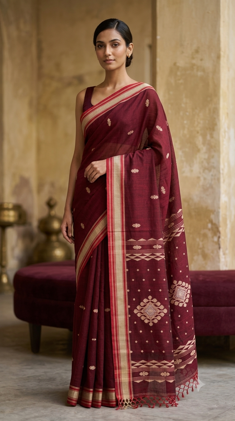 Bengal Handloom Cotton Saree