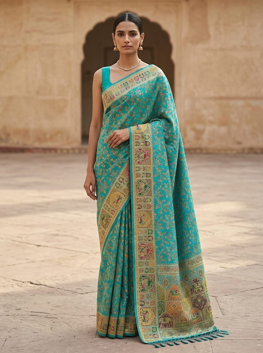 Handwoven Kani Silk Saree