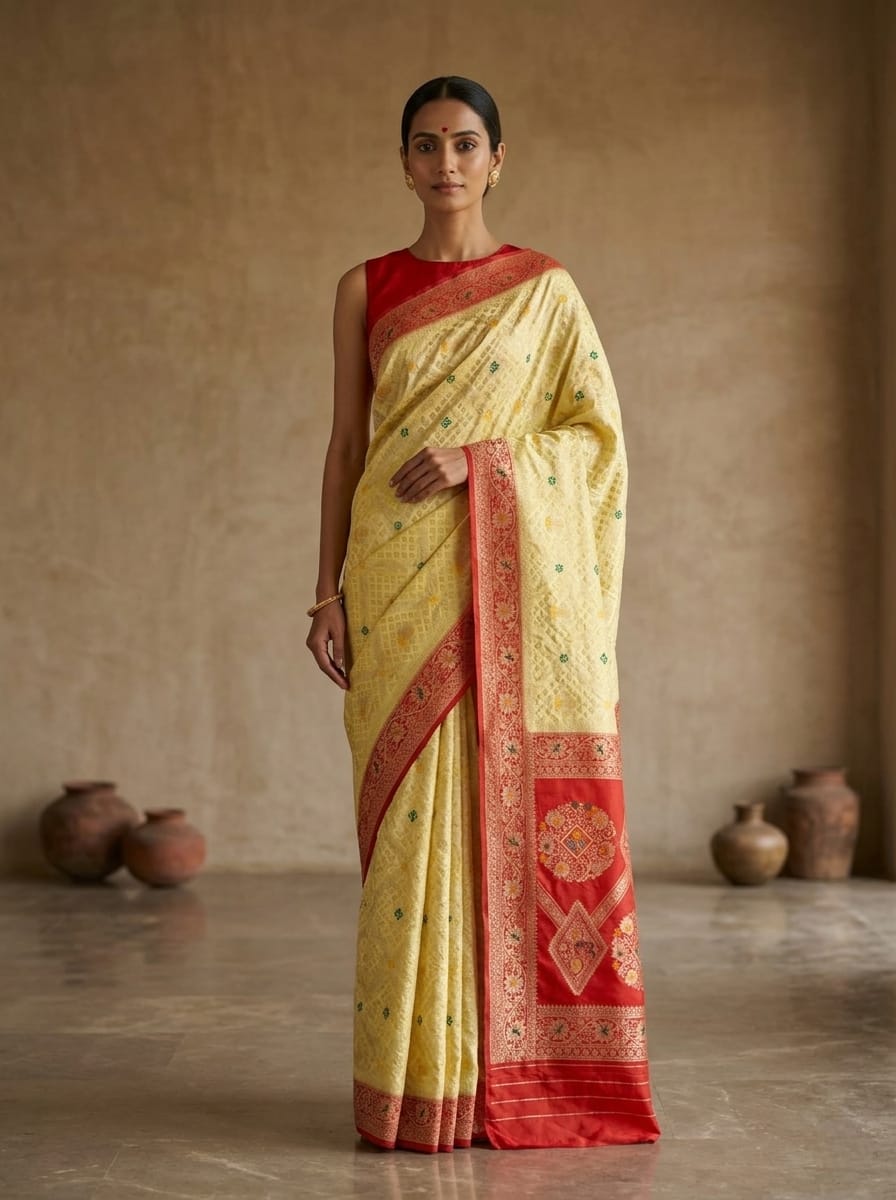 Bandhej Banarasi Saree