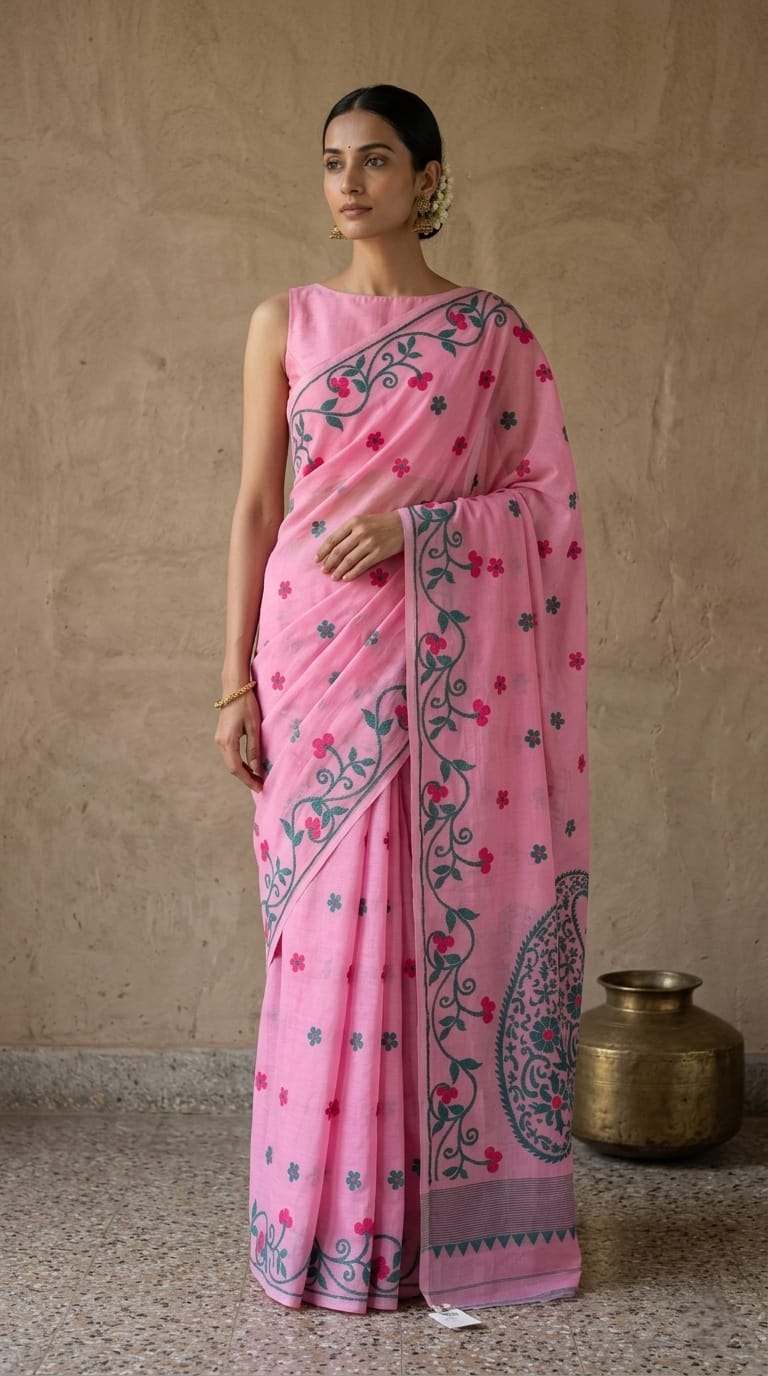 Bengal Cotton Jamdani Saree