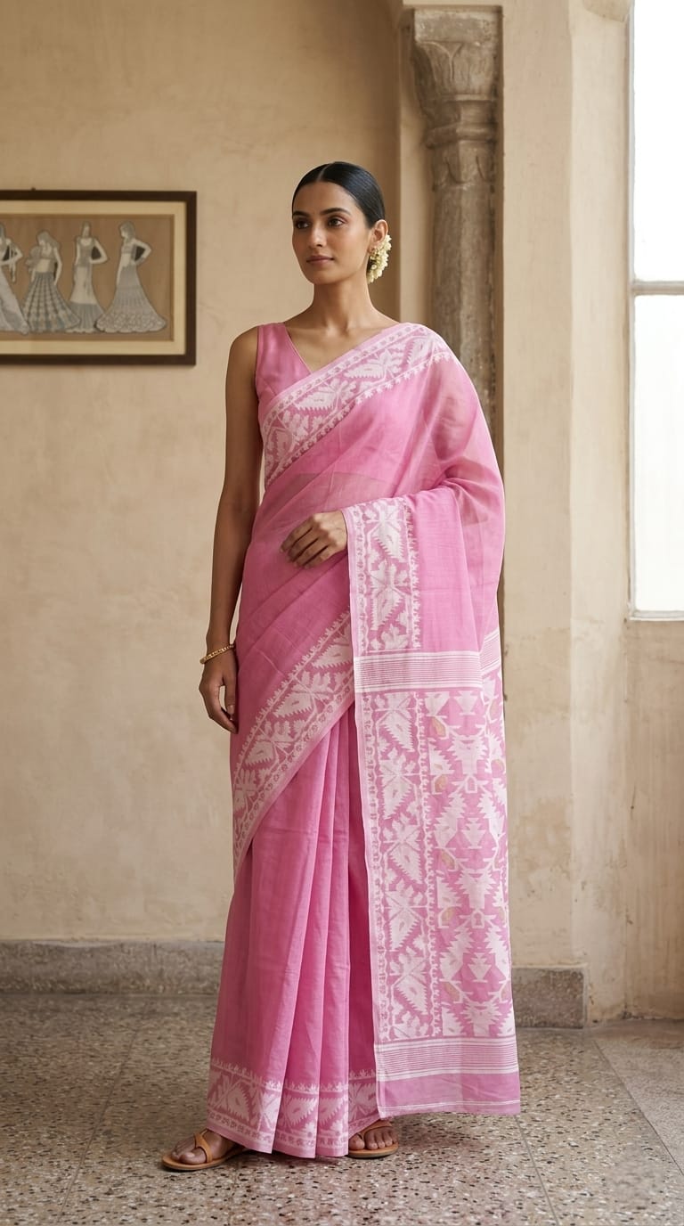 Cotton Jamdani Saree