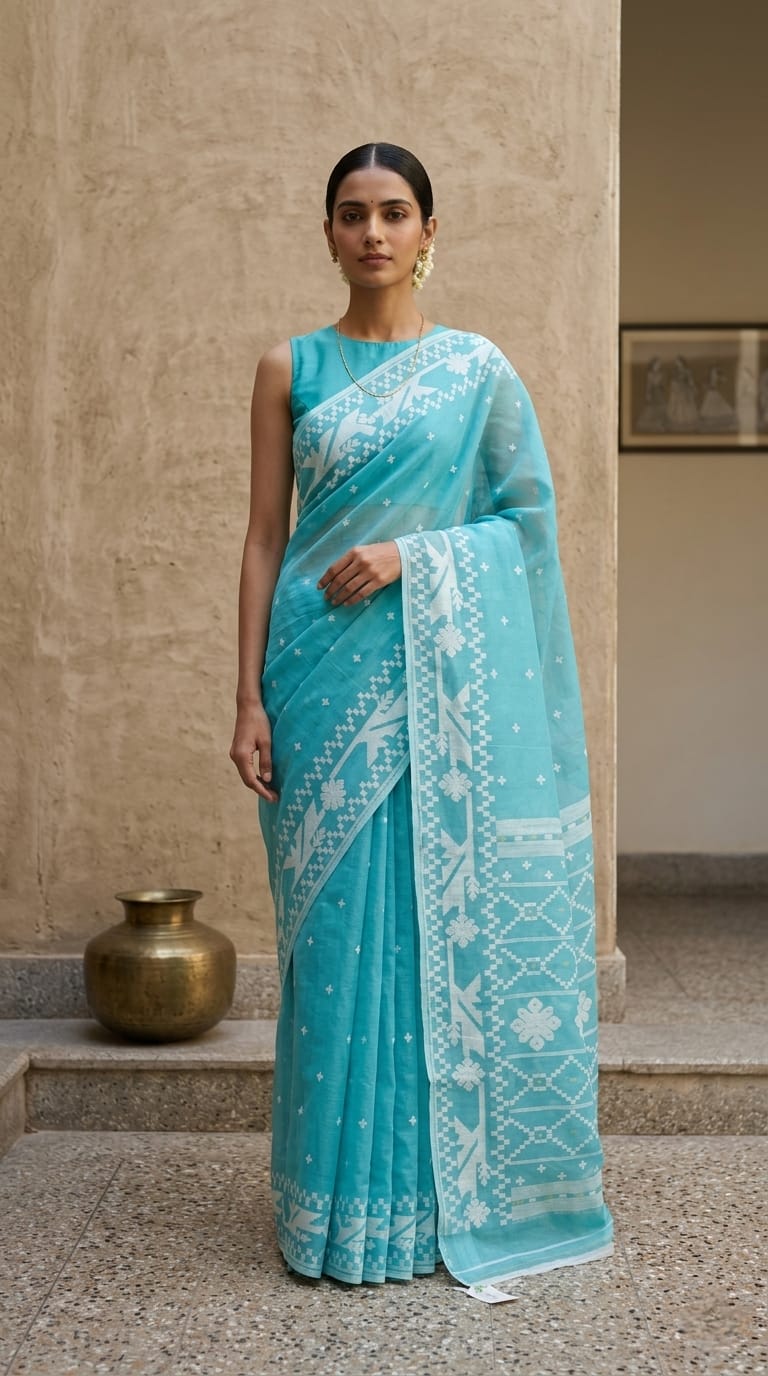 Cotton Jamdani Saree
