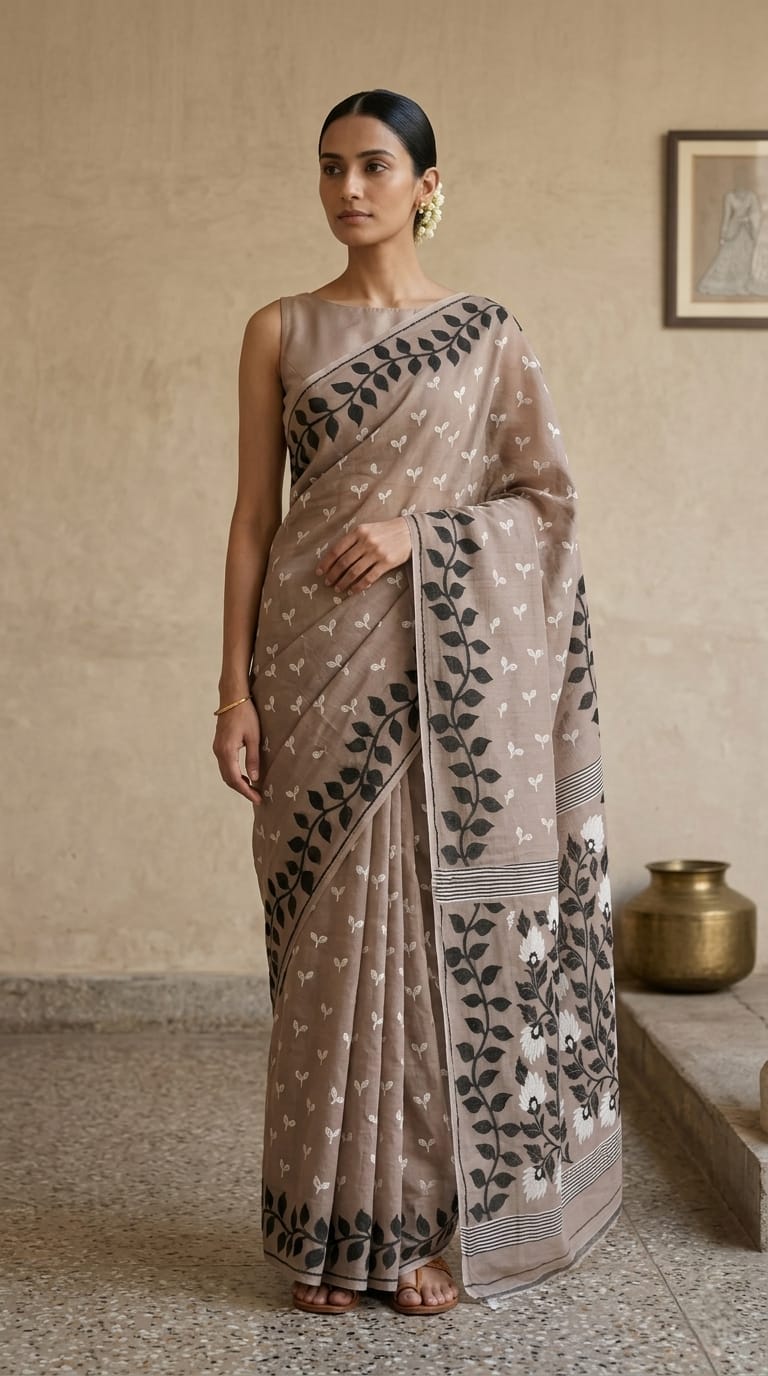 Bengal Cotton Jamdani Saree