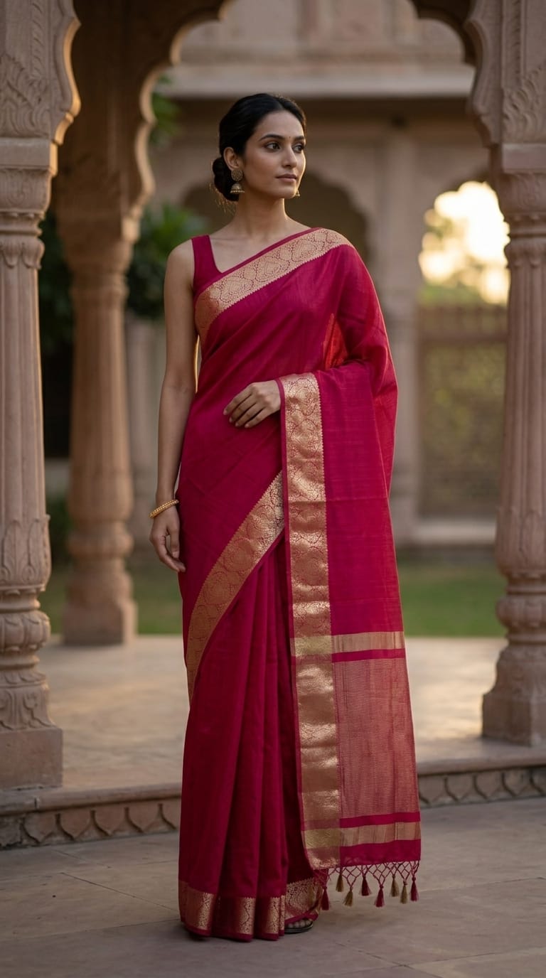 Tussar Matka Saree