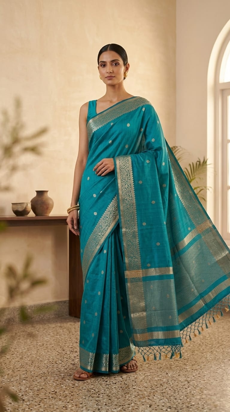 Tussar Matka Saree