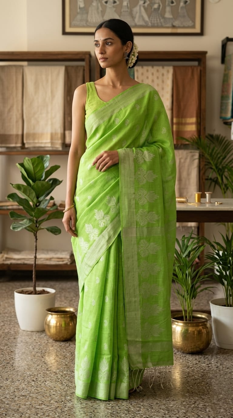 Cotton Chanderi Saree