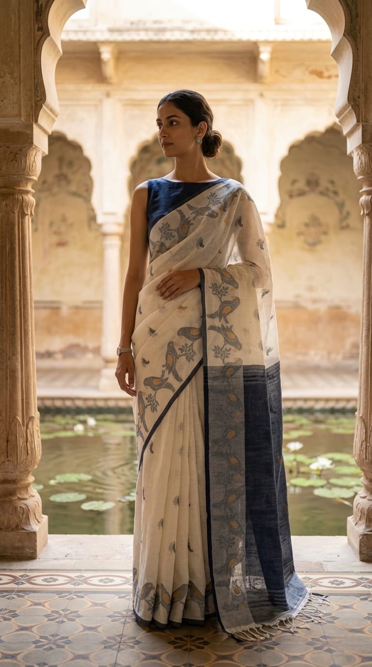 Cotton Chanderi Saree