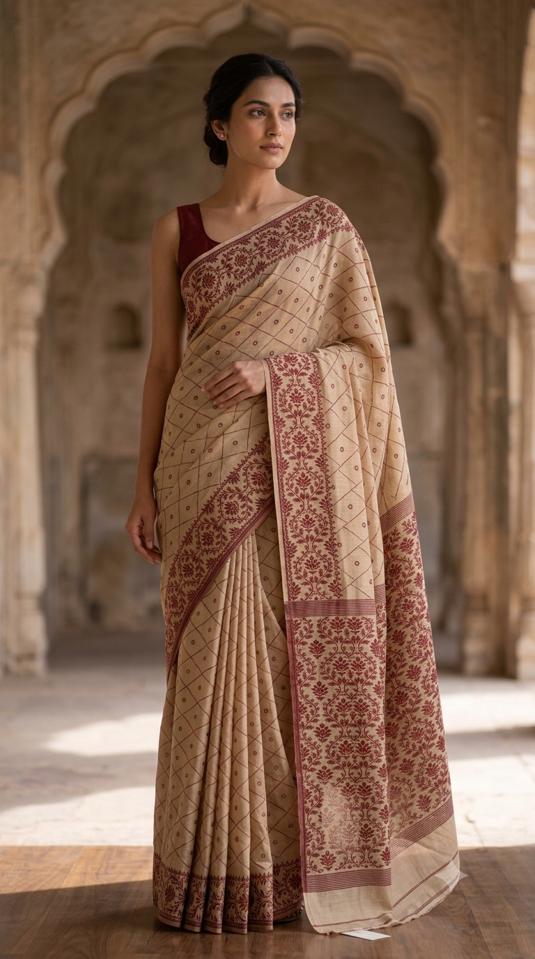Bengal Cotton Jamdani Saree