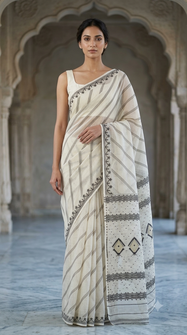 Bengal Cotton Jamdani Saree