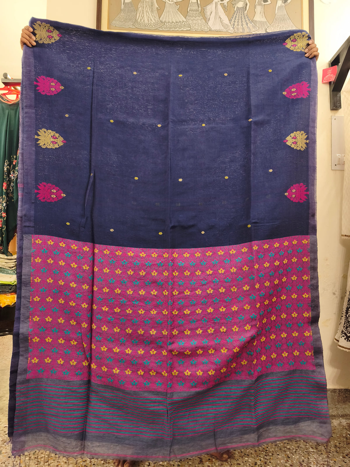 Handloom Linen Tissue Saree