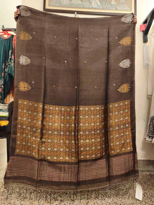Handloom Linen Tissue Saree