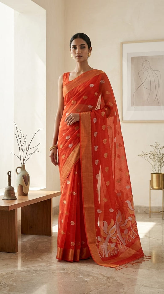 Handloom Chanderi Saree