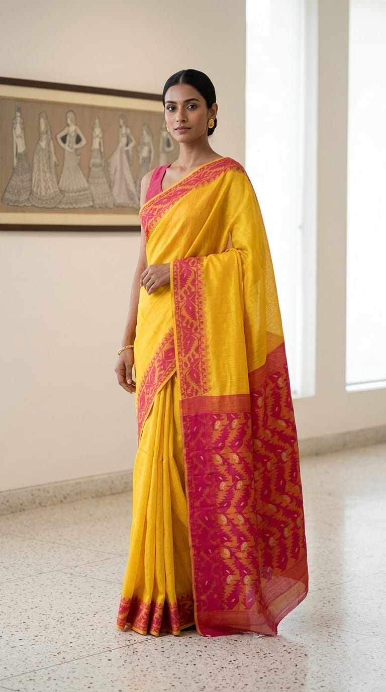 Cotton Jamdani Saree