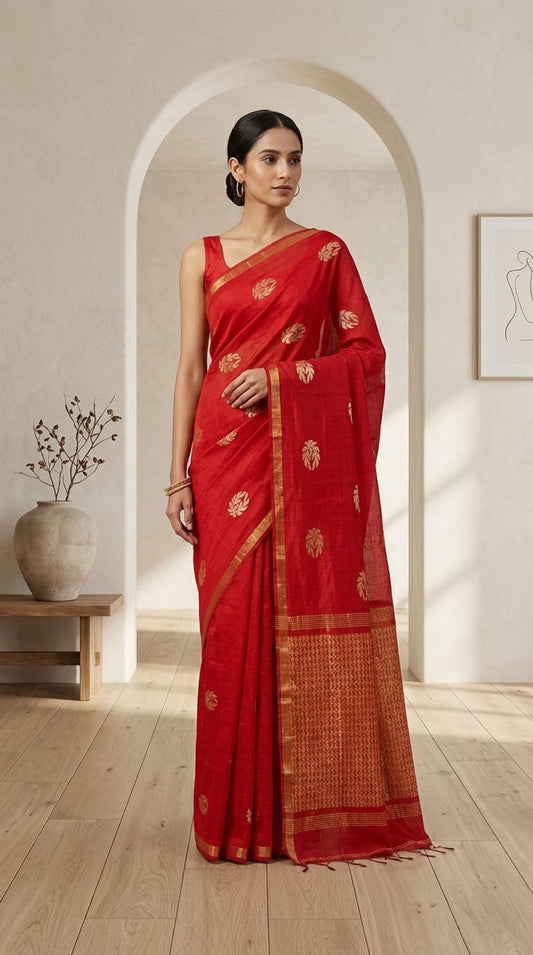 Tussar Matka Saree