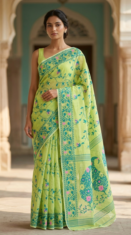 Bengal Cotton Jamdani Saree