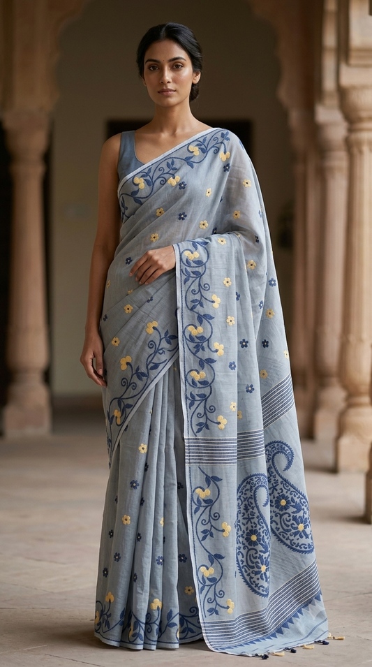 Bengal Cotton Jamdani Saree
