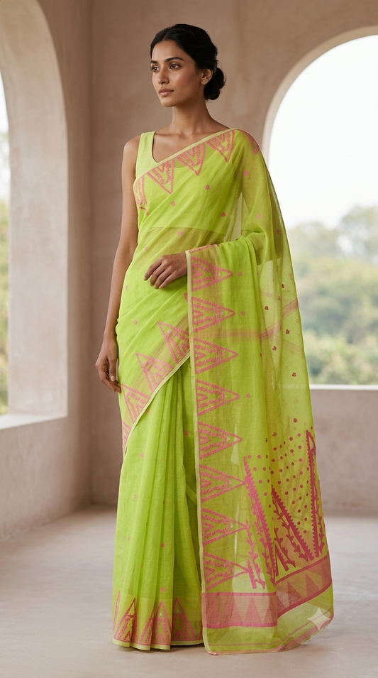 Bengal Cotton Jamdani Saree