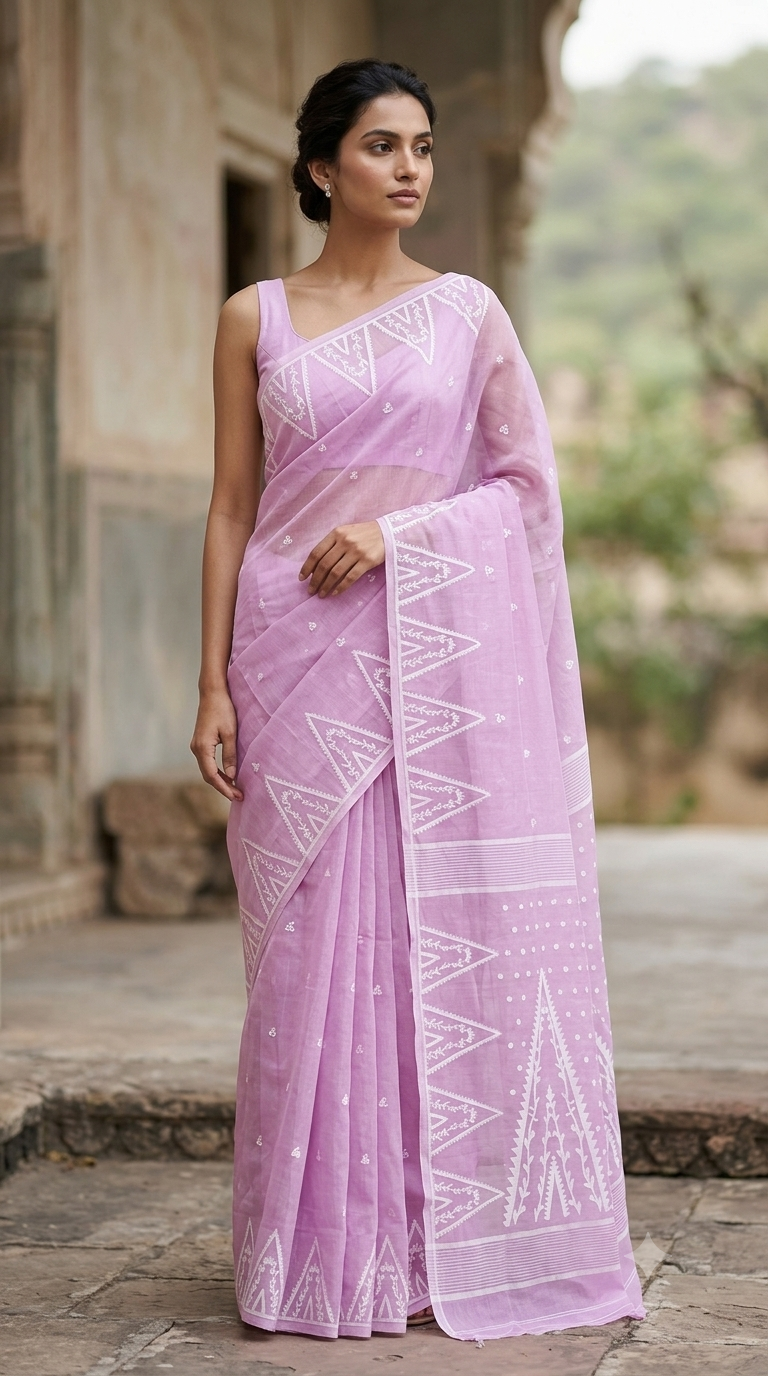 Bengal Cotton Jamdani Saree