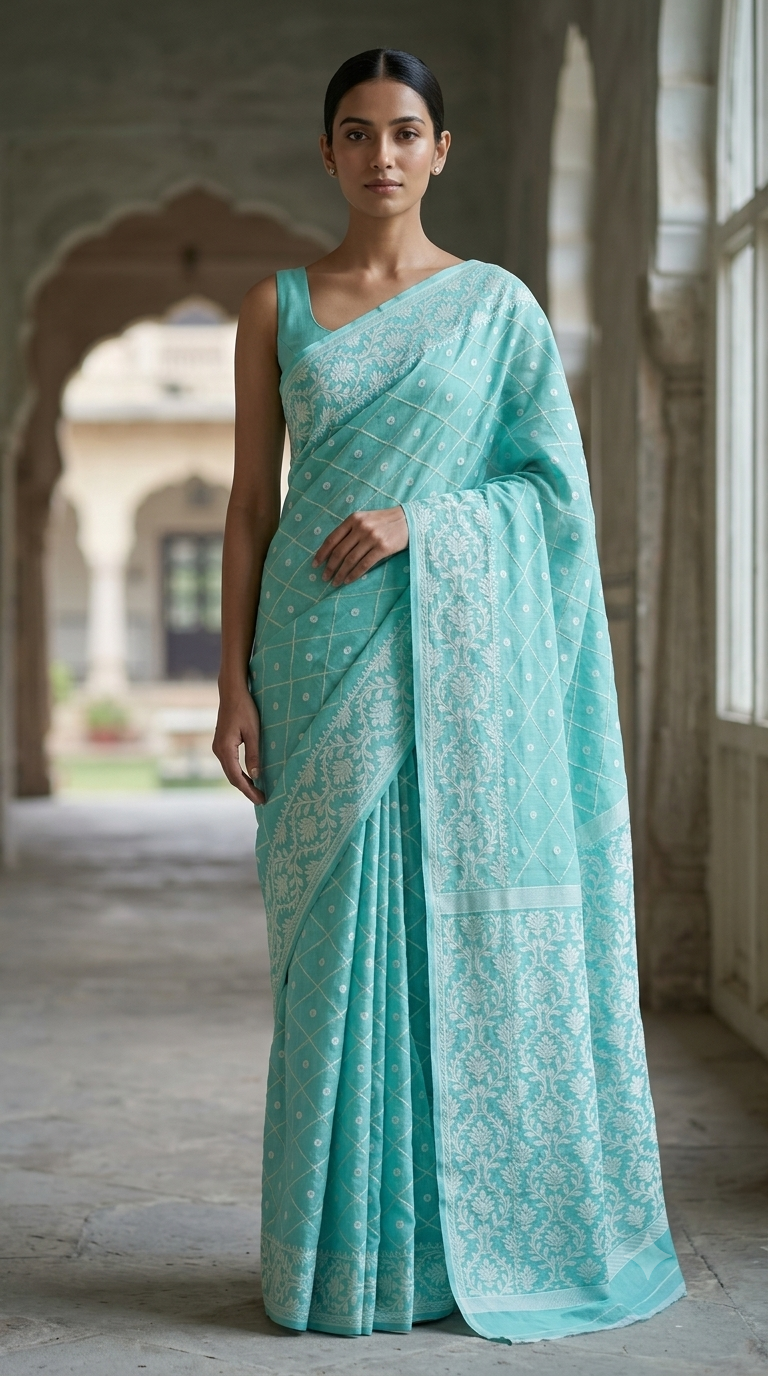 Bengal Cotton Jamdani Saree