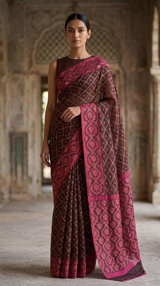 Bengal Cotton Jamdani Saree