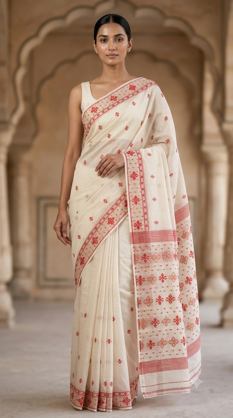 Bengal Cotton Jamdani Saree