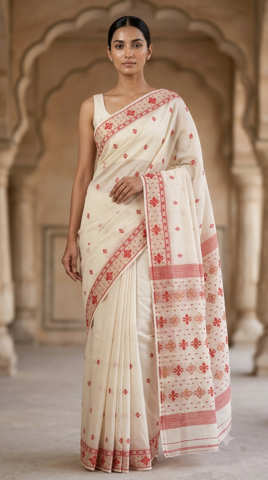 Bengal Cotton Jamdani Saree