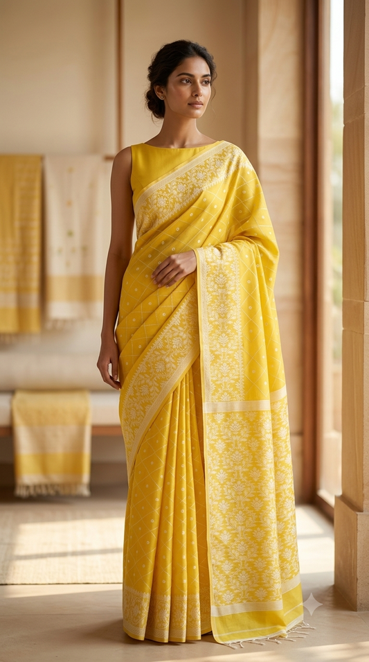 Bengal Cotton Jamdani Saree