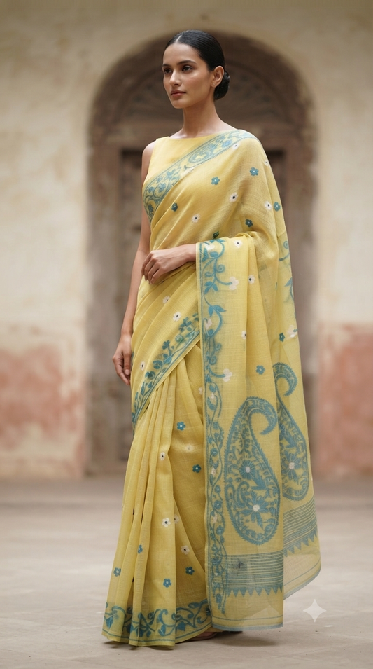 Bengal Cotton Jamdani Saree