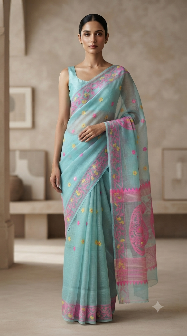 Bengal Cotton Jamdani Saree