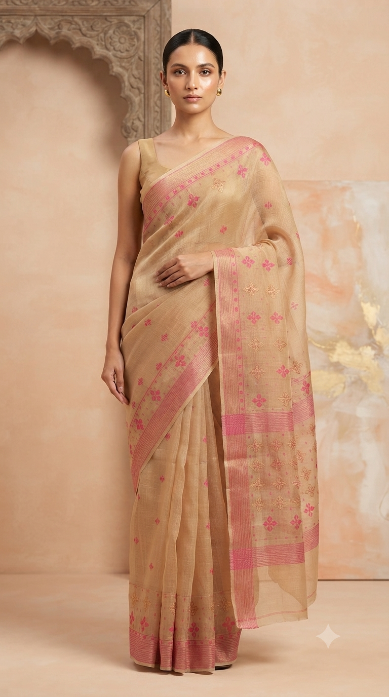 Bengal Cotton Jamdani Saree
