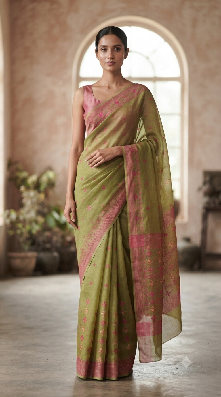 Bengal Cotton Jamdani Saree