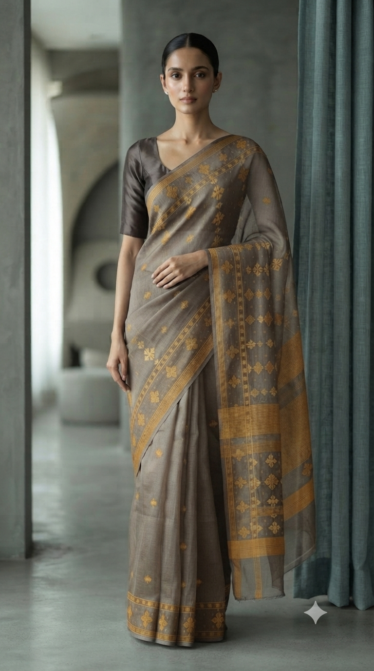 Bengal Cotton Jamdani Saree