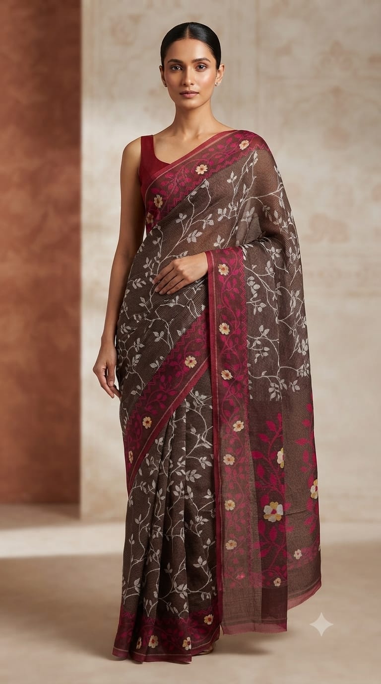 Bengal Cotton Jamdani Saree