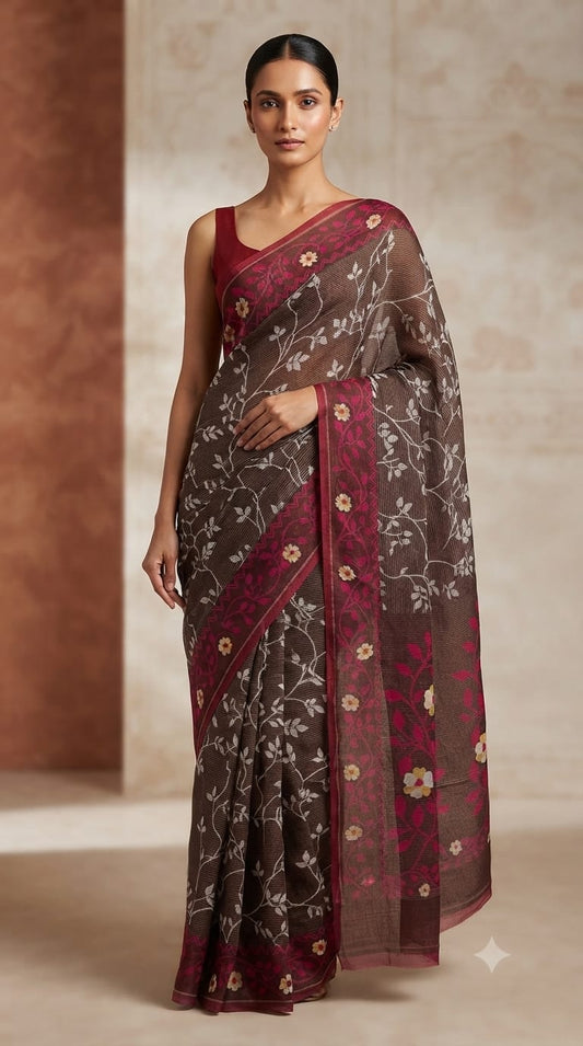 Bengal Cotton Jamdani Saree