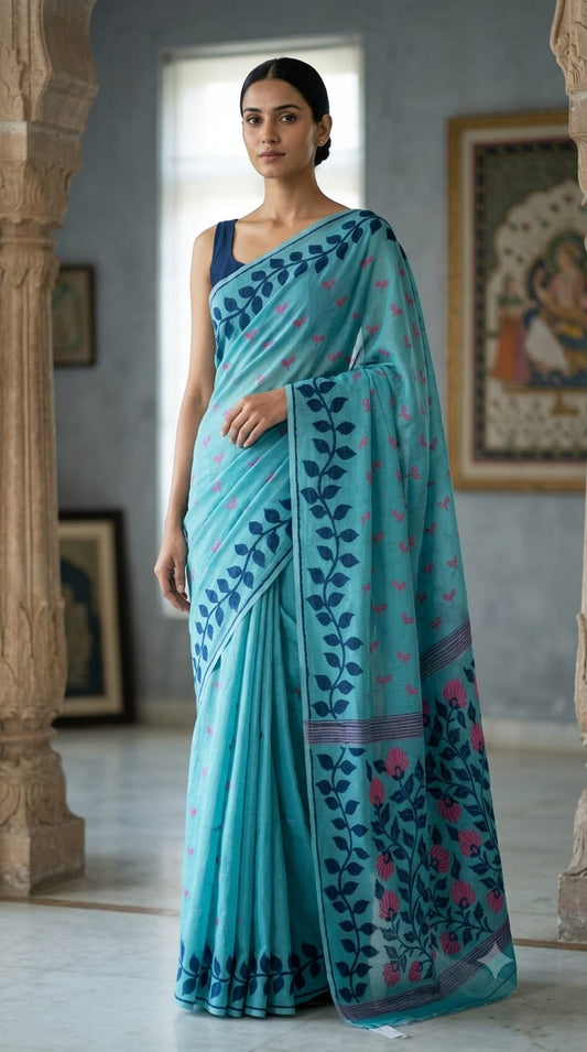 Bengal Cotton Jamdani Saree