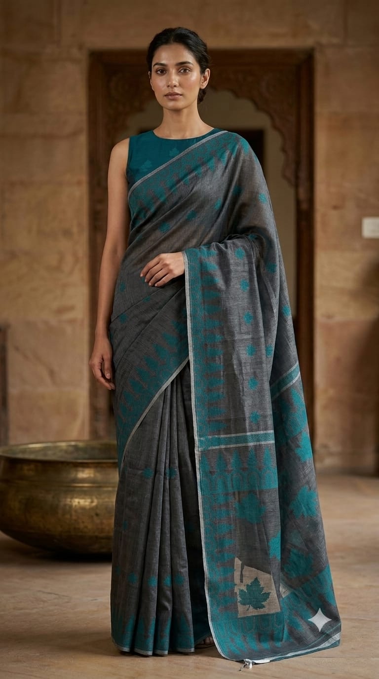 Bengal Cotton Jamdani Saree