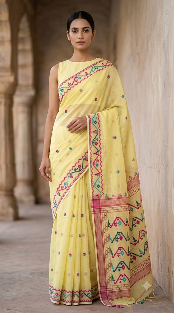 Bengal Cotton Jamdani Saree