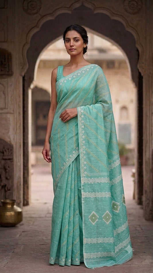Bengal Cotton Jamdani Saree