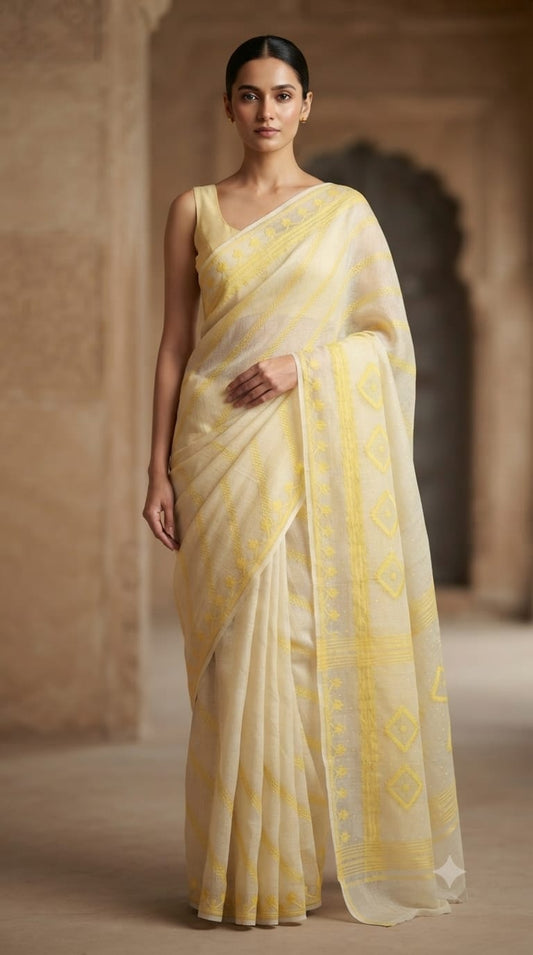 Bengal Cotton Jamdani Saree