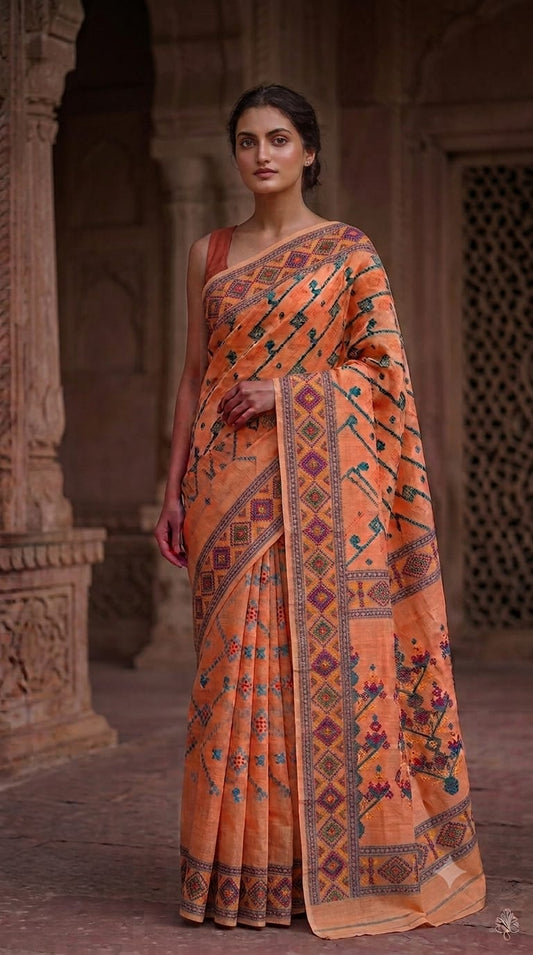 Bengal Cotton Jamdani Saree