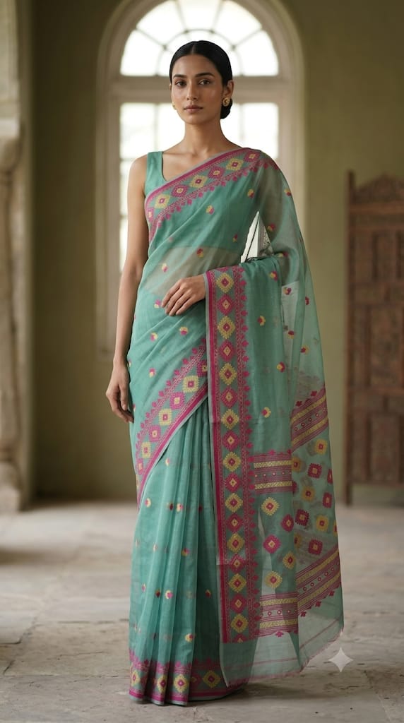 Bengal Cotton Jamdani Saree
