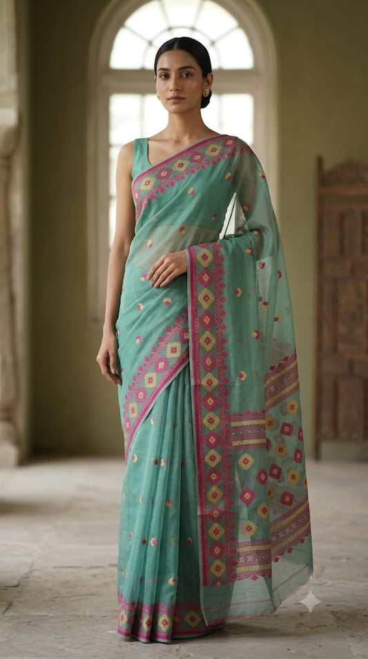 Bengal Cotton Jamdani Saree