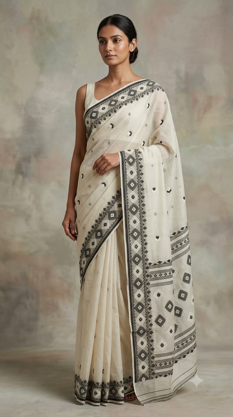 Bengal Cotton Jamdani Saree